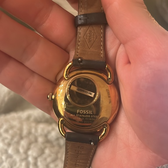 FOSSIL Tailor Multifunction Grey Leather Watch - Picture 7 of 8